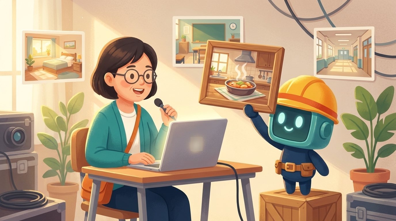 말로 그리는 그림 장면