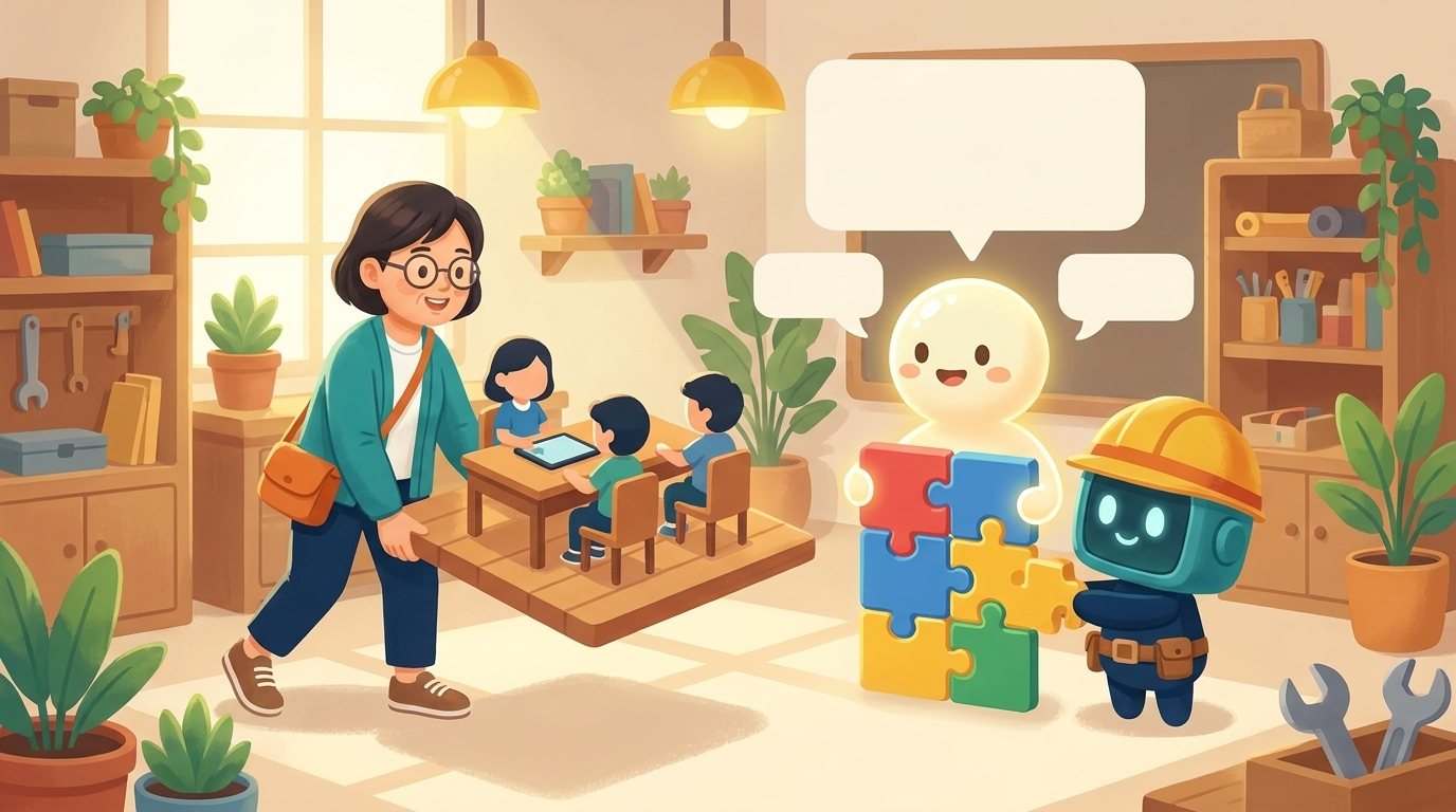 3D 상황 방 짓기 장면