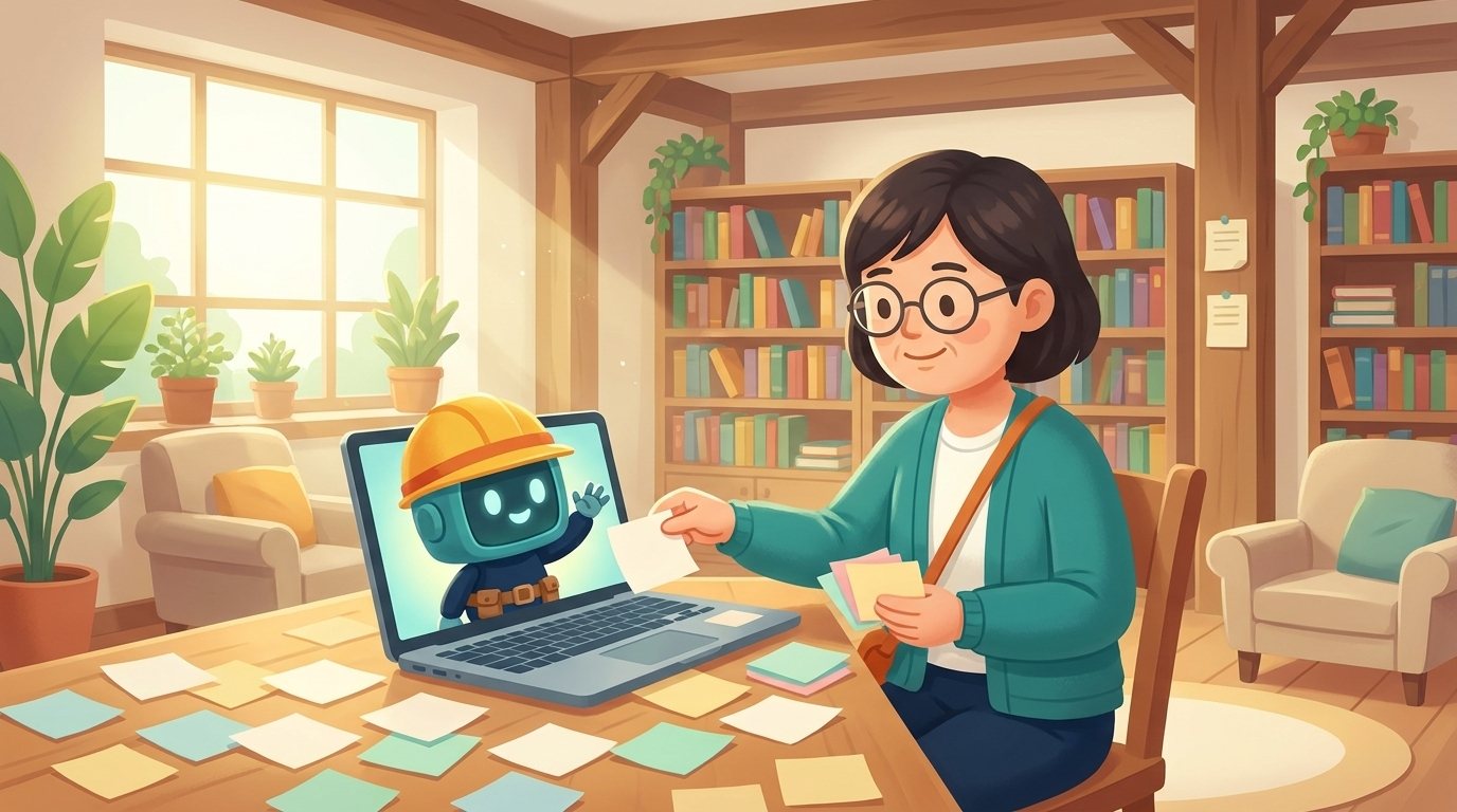 작은도서관 AI 활용 10회 여행 시작 장면